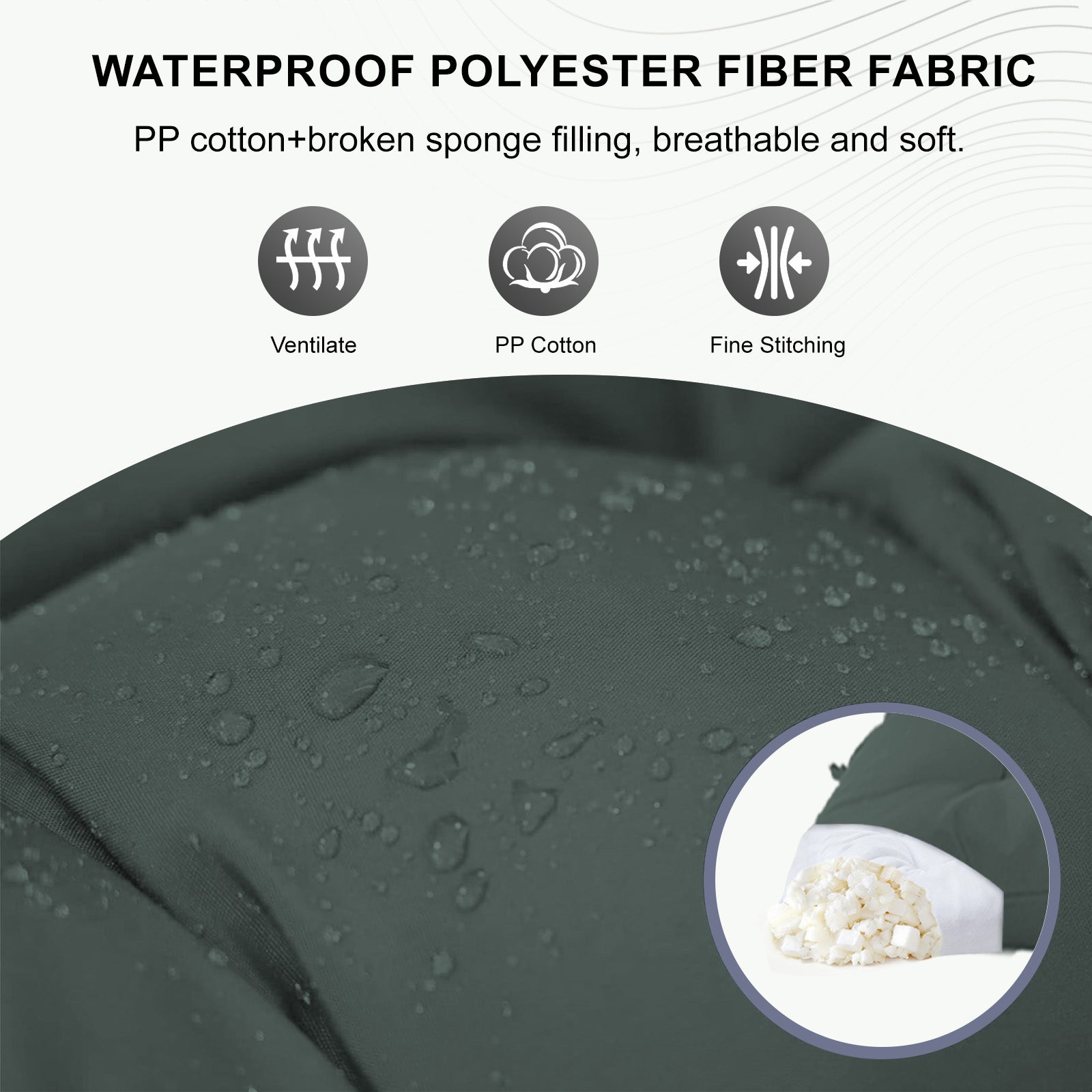 Waterproof 3 Seater Swing Cushions