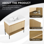 36" Bathroom Vanity Combo with Single Resin Sink