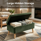 32 Inch Wide Olive Corduroy Ottoman