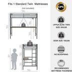 Adam Sturdy Twin Loft Bed