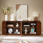 Sideboard Storage Cabinet with Wave Pattern