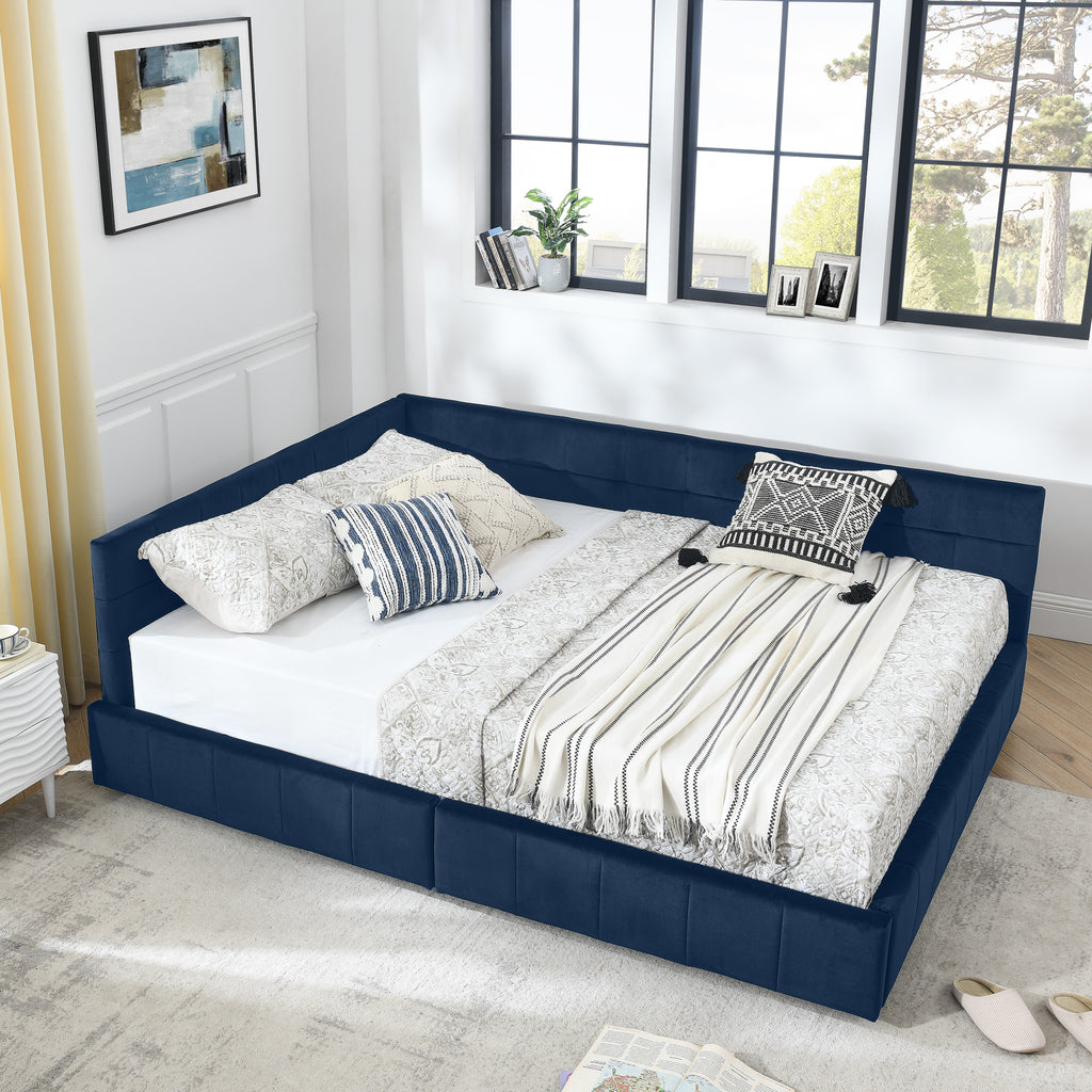 Queen Size Storage Upholstered Tufted Bed Frame