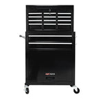 High Capacity Rolling Tool Chest with Wheels and Drawers, 8-Drawer Tool Storage Cabinet--BLACK
