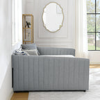 Queen Size Daybed with Two Drawers Trundle Upholstered Sofa Bed