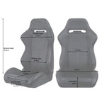 2PC Universal Racing Seats