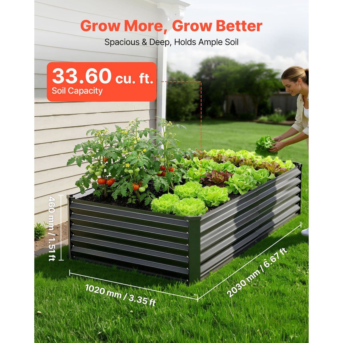 2 Pack Galvanized Raised Garden Beds