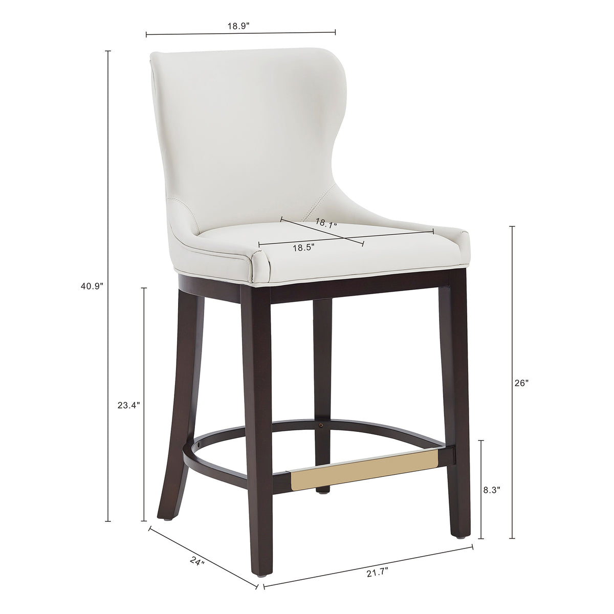 Blair Wood Upholstered Counter Stool