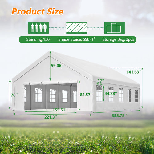 20x32 FT Party Tent with Removable Sidewalls