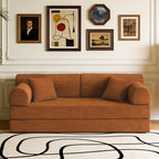 Convertible Sleeper Sofa Bed in Orange