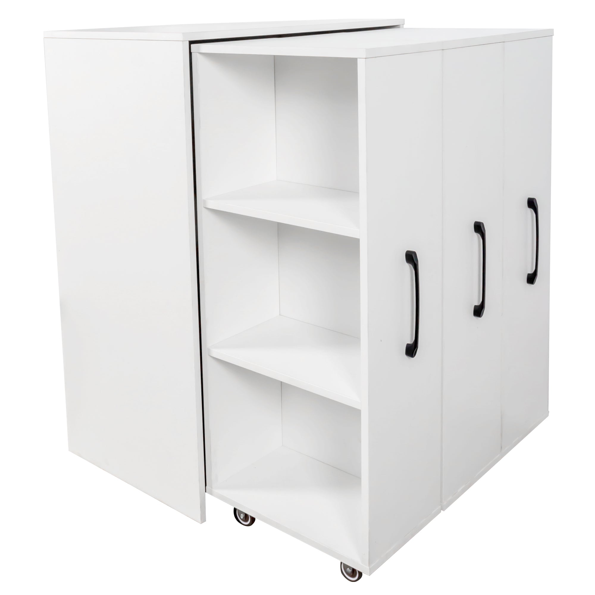 Bookcase with Three Pulled Out Doors