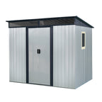 8 ft x 6 ft Outdoor Metal Storage Shed with Window