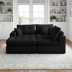 Corduroy Corner Chaise Compression Sofa Bed