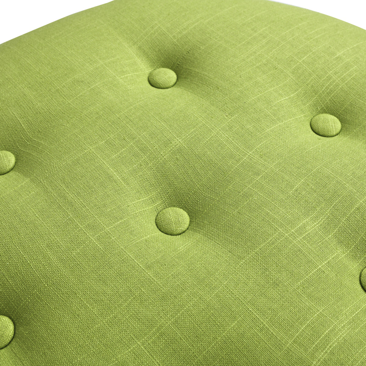 Yolanda 24" Round Upholstered Accent Ottoman, Green