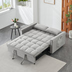 Modern Velvet Loveseat Futon Sofa Couch Pullout Bed