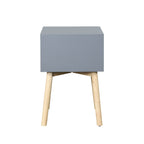 Mid-Century Modern Side Table with 2 Drawers