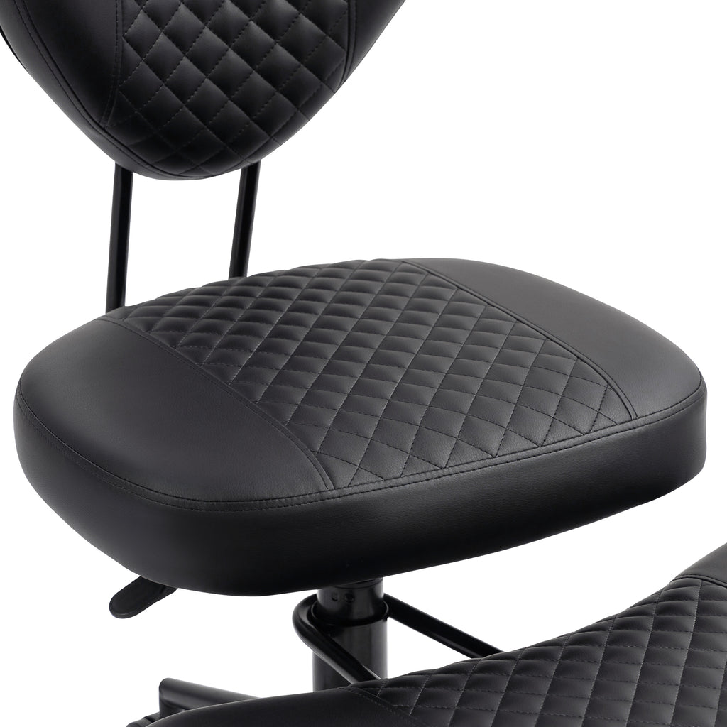 Meditation Chair with Lumbar Support and Height-Adjustable Seat, Black