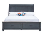 America King Size Sleigh Bed, Corduroy