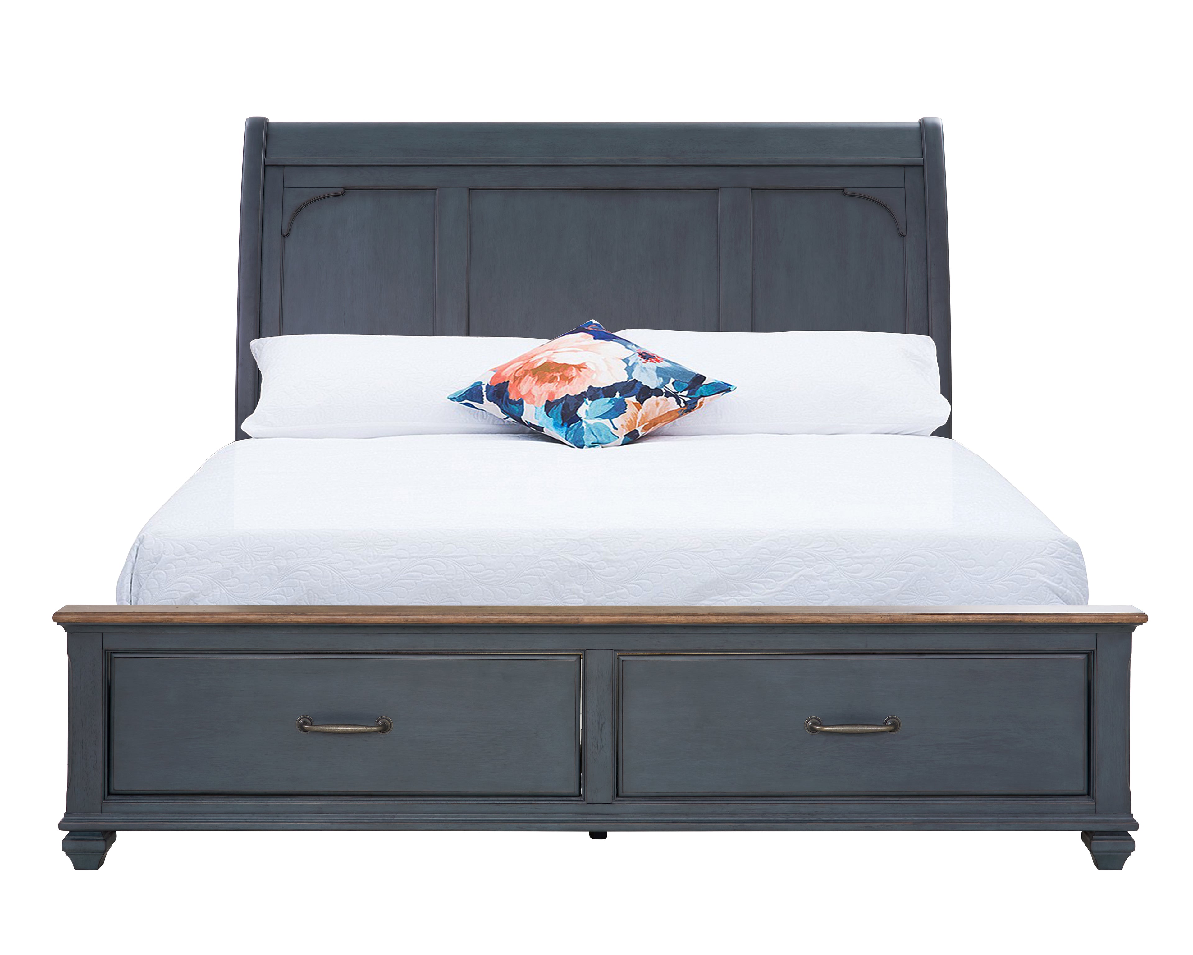 America King Size Sleigh Bed, Corduroy
