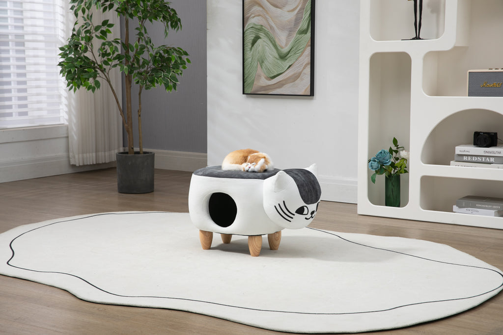 Caroline the Cat Ottoman
