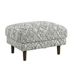 Black Abstract Ottoman