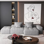 Modern Oversized Modular Sectional Sofa with Ottoman