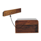 Chunky Chestnut Floating Bedside Nightstand