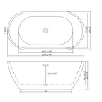 67" Acrylic Freestanding Bathtub