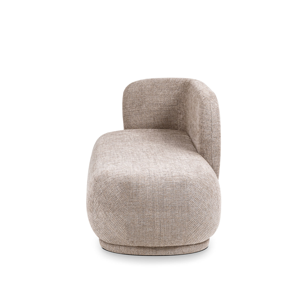 Aire 75" RAF Modern Rounded Chaise Lounge, Stone