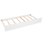 L-shaped Platform Bed with Trundle and Built-in Desk