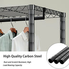 Heavy Duty Garment Rack, Freestanding Closet Organizer