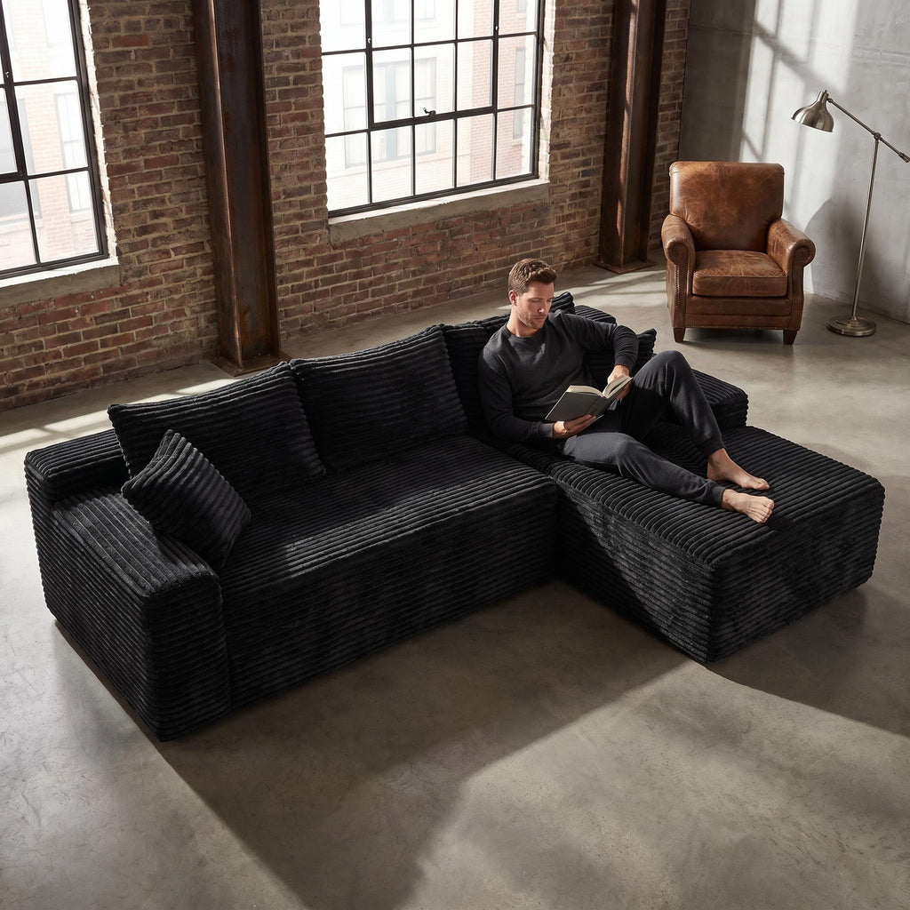 106.3" Cloud Modular Sectional Sofa Couch with L-Shape Chaise