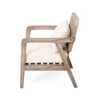 Set of 2 Outdoor Acacia Wood Patio Club Chairs