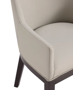 Gansevoort Wood Vegan Leather Armchair in Stone
