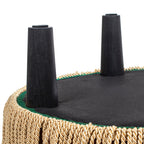 Yolanda 24" Round Upholstered Accent Ottoman, Ultramarine