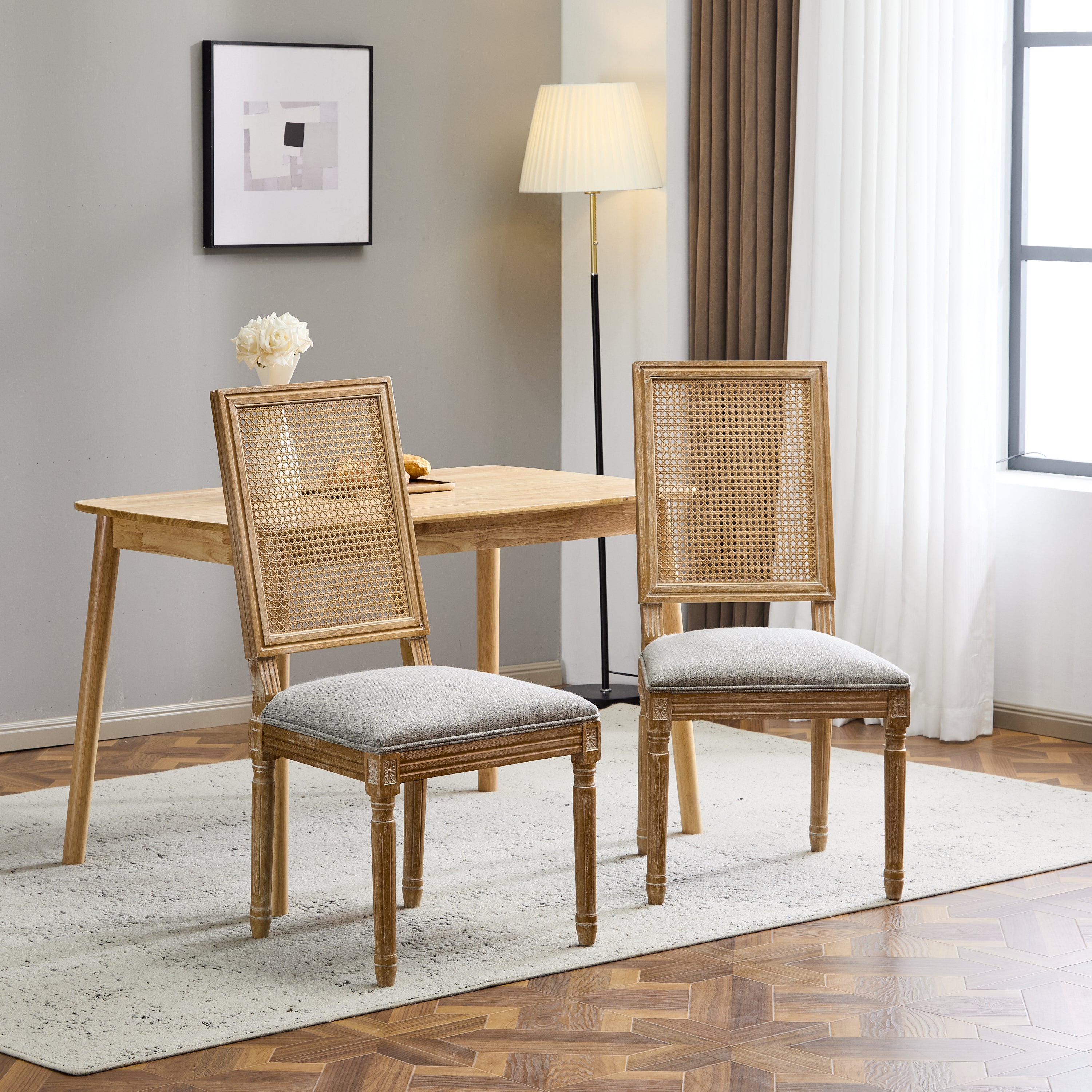 Set of 2 French Country Dining Chairs