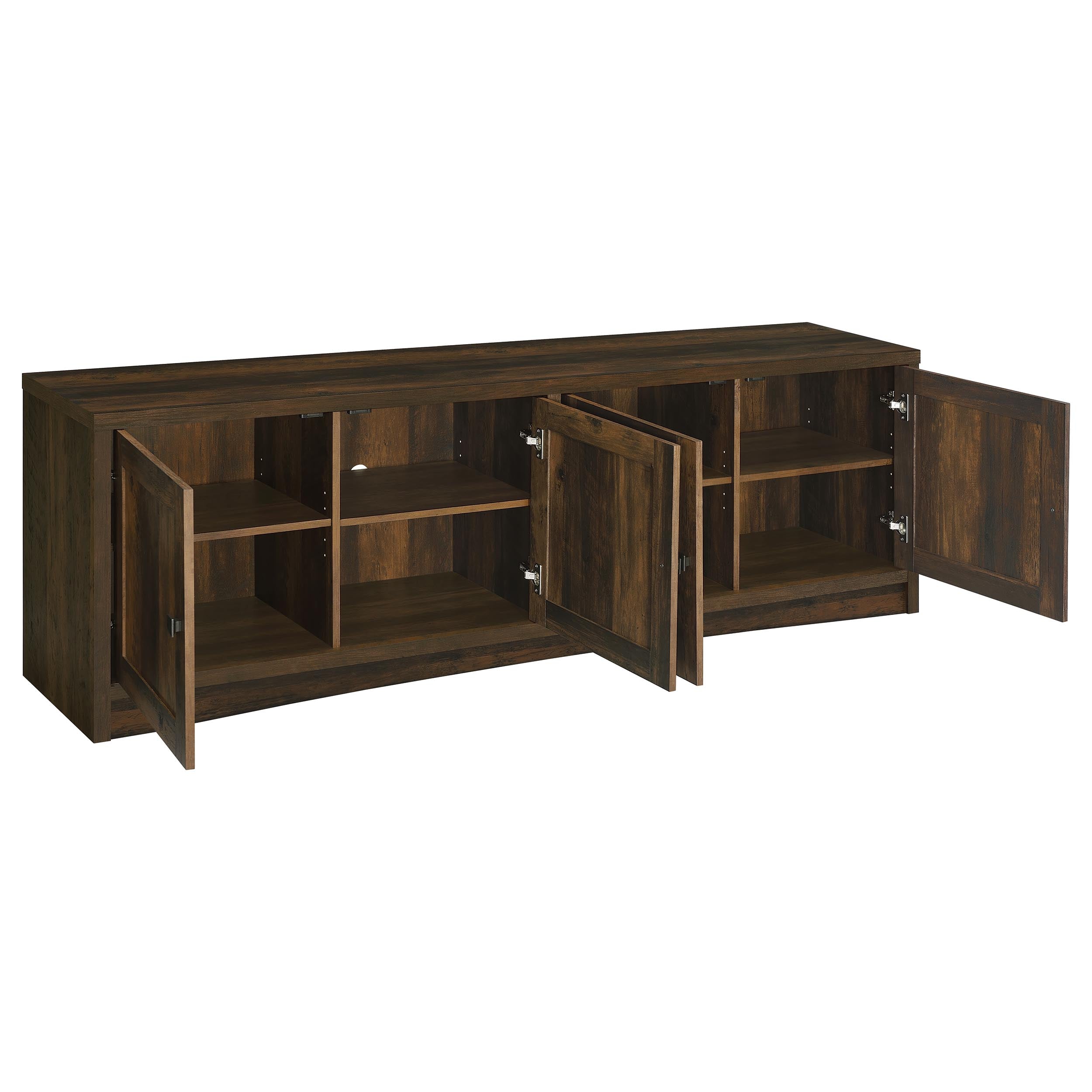 Lunetta Dark Pine 3-Piece TV Stand Entertainment Center