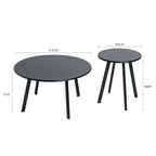2-Piece Round Nesting Coffee Table Set