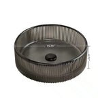 Sonny 16'' Bathroom Round Crystal Glass Sink without Faucet