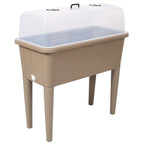 2-Piece Raised Garden Bed with Ventilated Greenhouse Lid