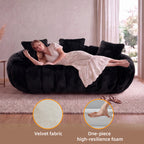 Floral-Shaped Ultra-Soft Faux Fur Sofa