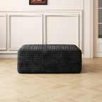 No Assembly Required Black Sofa Ottoman