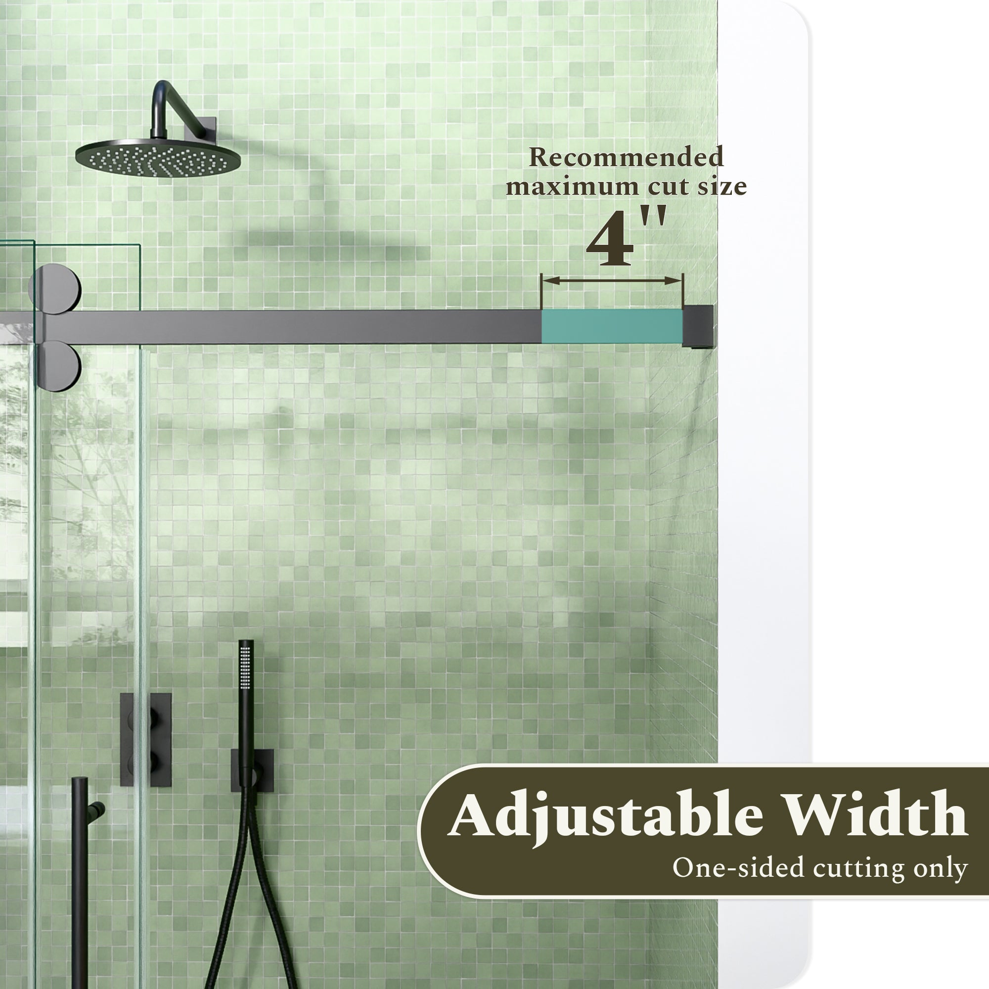 56-60"W x 60"H Frameless Sliding Tub Shower Door Enclosure