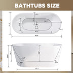 67" Acrylic Freestanding Bathtub