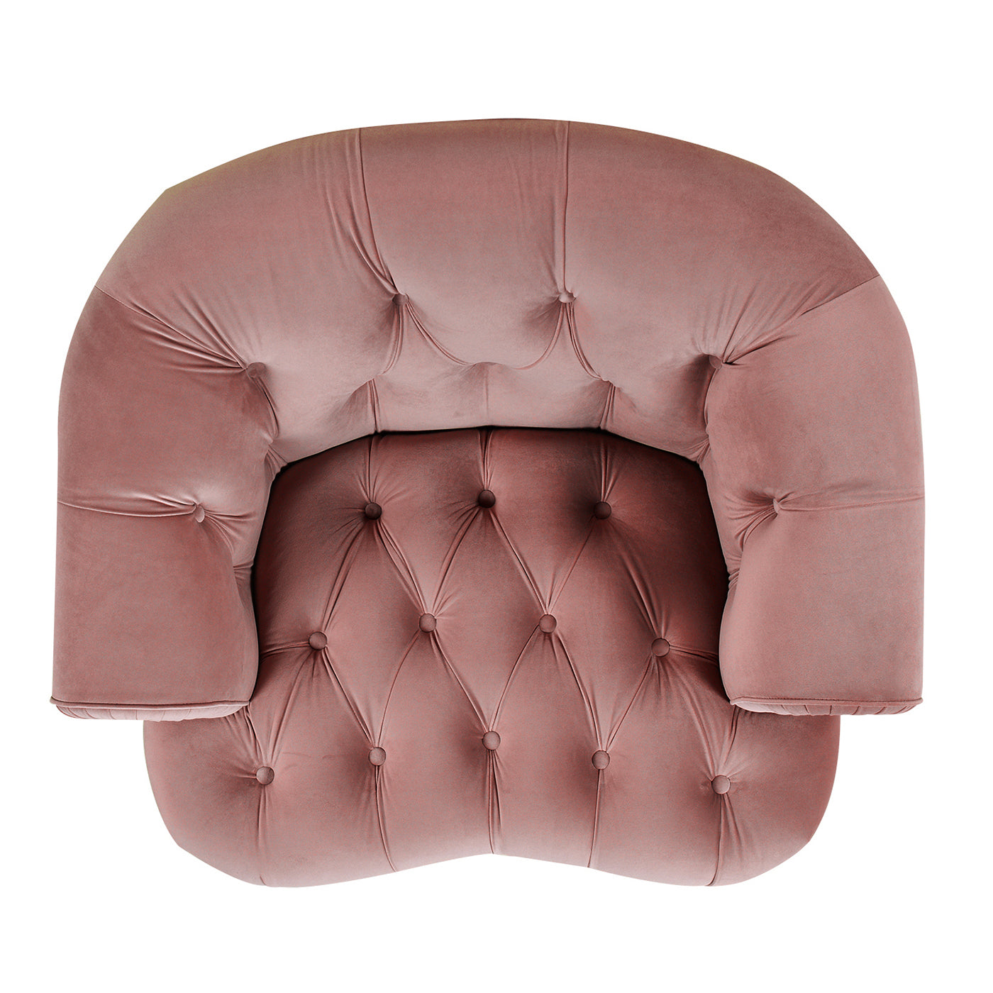 La Rosa Victorian Tufted Upholstered Accent Chair, Ash Rose