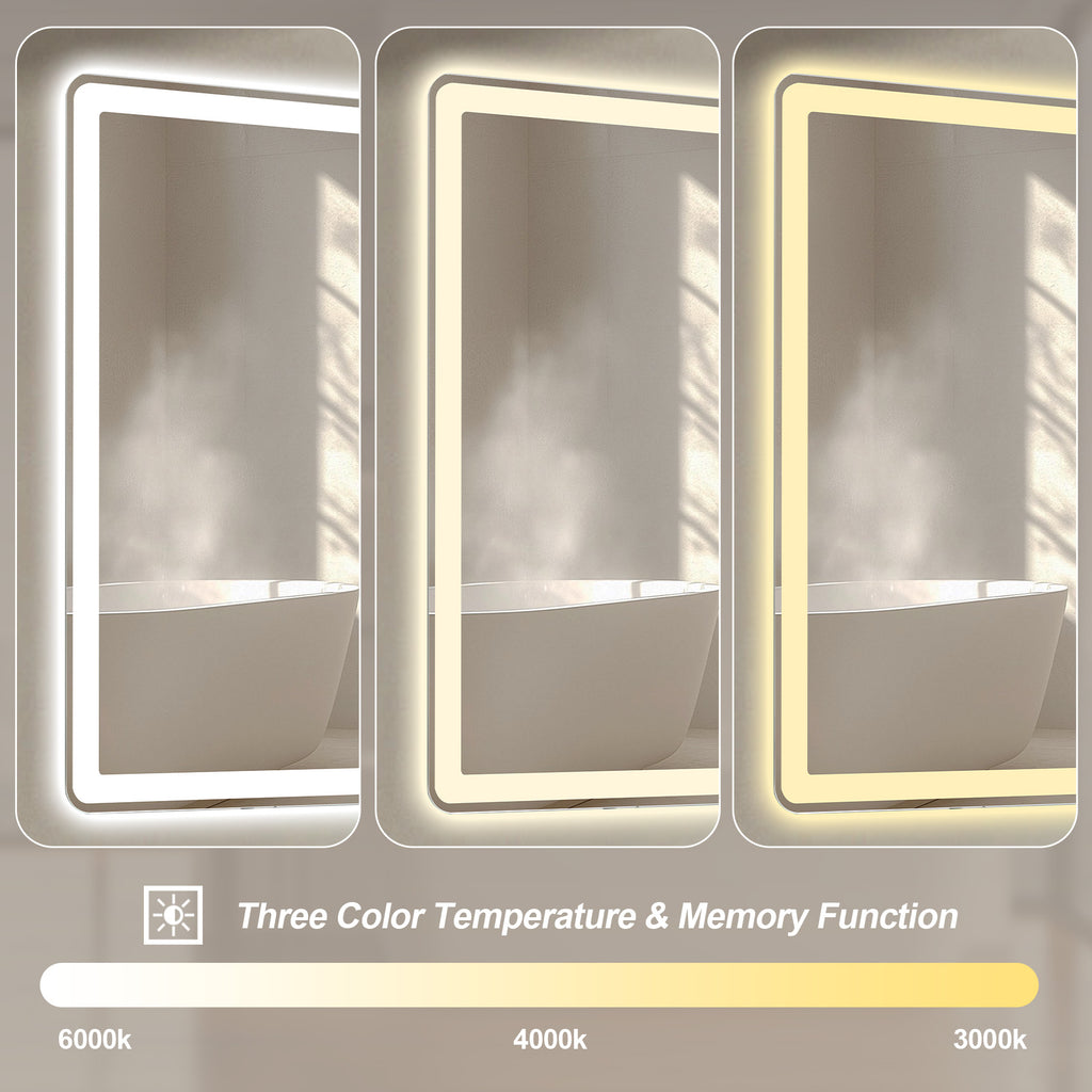 28x60 Inch LED Bathroom Vanity Mirror