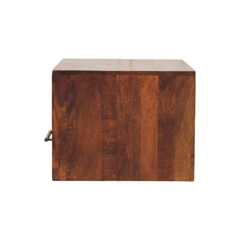Solid Wood Cadiz Textured Bedside Table