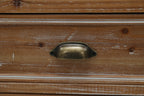 Rustic Wooden Storage Cabinet with Decorative Cutout Door & 3 Drawers