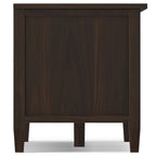 Warm Shaker 72 Inch Wide Solid Wood Low TV Stand in Tobacco