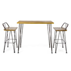 Denali Industrial Wood And Metal Bar Set