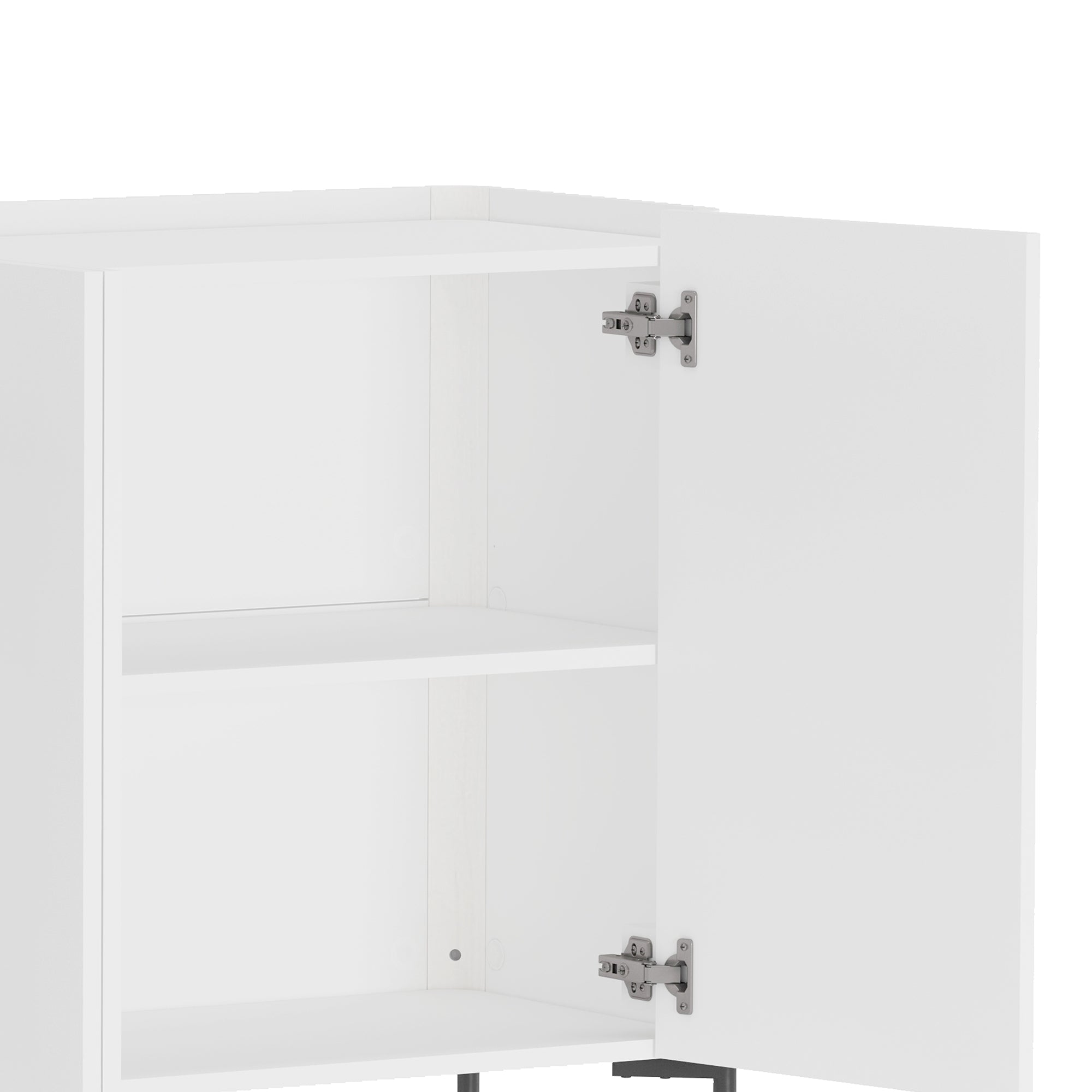 Modern Abbey 66.9" Sideboard with Adjustable Shelves and Metal Legs